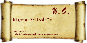 Wigner Olivér névjegykártya