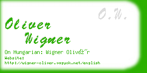 oliver wigner business card